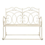 Garden Bench 104 cm Iron Antique White
