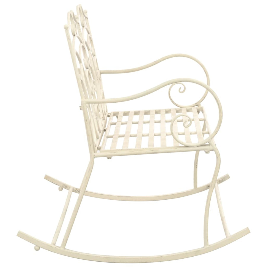 Garden Bench 104 cm Iron Antique White