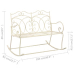 Garden Bench 104 cm Iron Antique White
