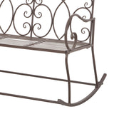 Garden Bench 104 cm Iron Antique Brown - 45-Degree Angle