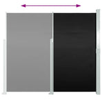 Retractable Side Awning 160 x 514 cm Black