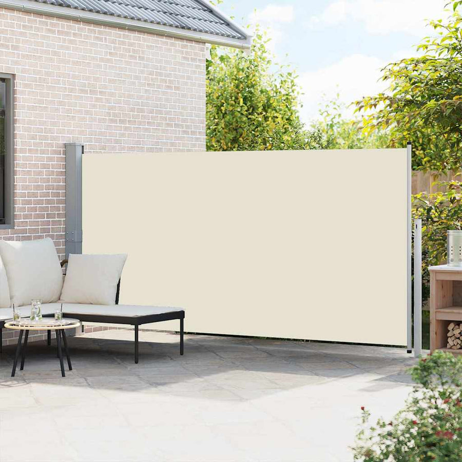 Retractable Side Awning 160 x 514 cm Cream