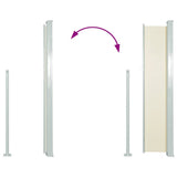 Retractable Side Awning 160 x 500 cm Cream - 45-Degree Angle