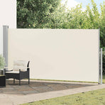 Retractable Side Awning 160 x 514 cm Cream