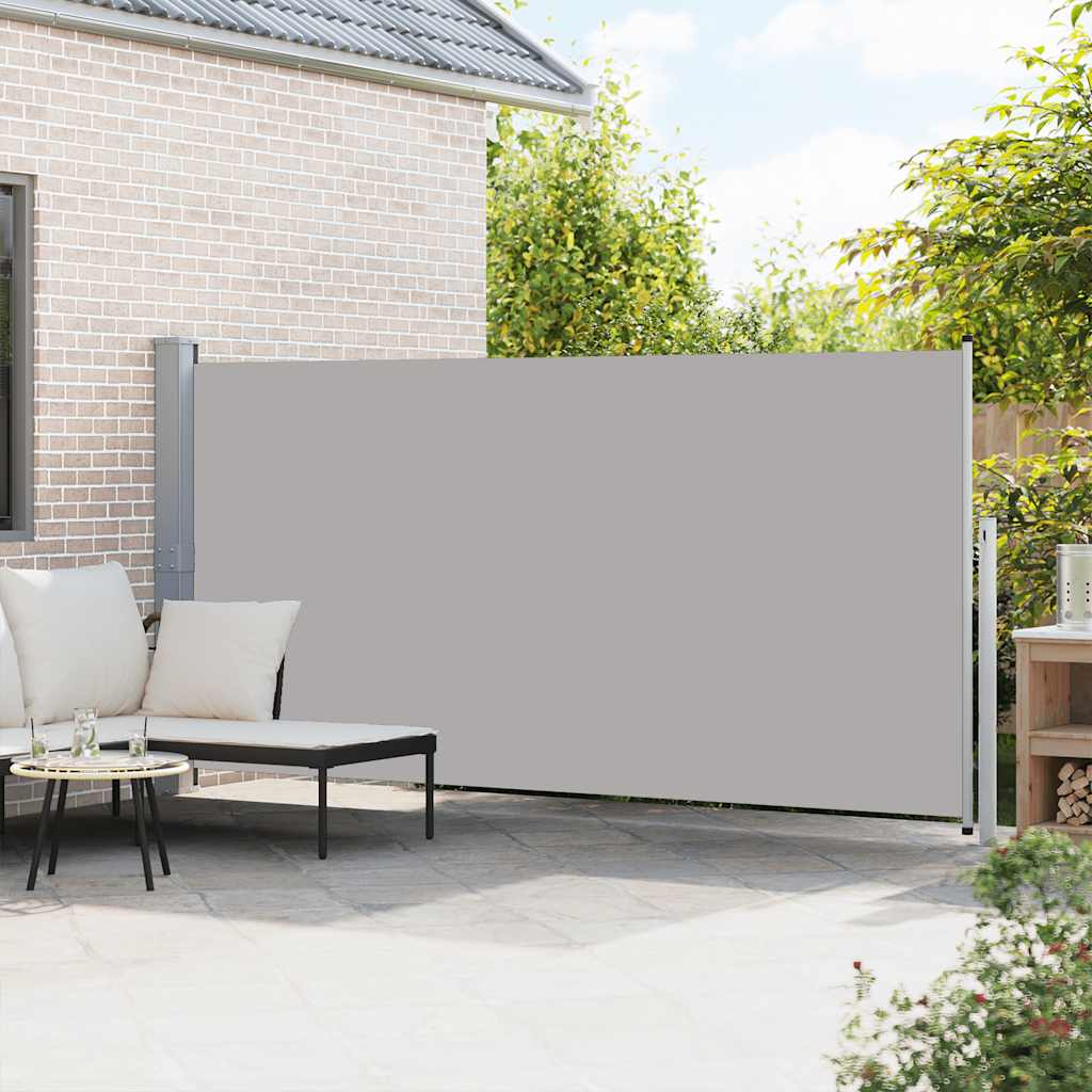 Retractable Side Awning 160 x 514 cm Grey