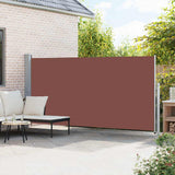 Retractable Side Awning 160 x 500 cm Brown - Side View