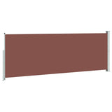 Retractable Side Awning 160 x 500 cm Brown - Rear View