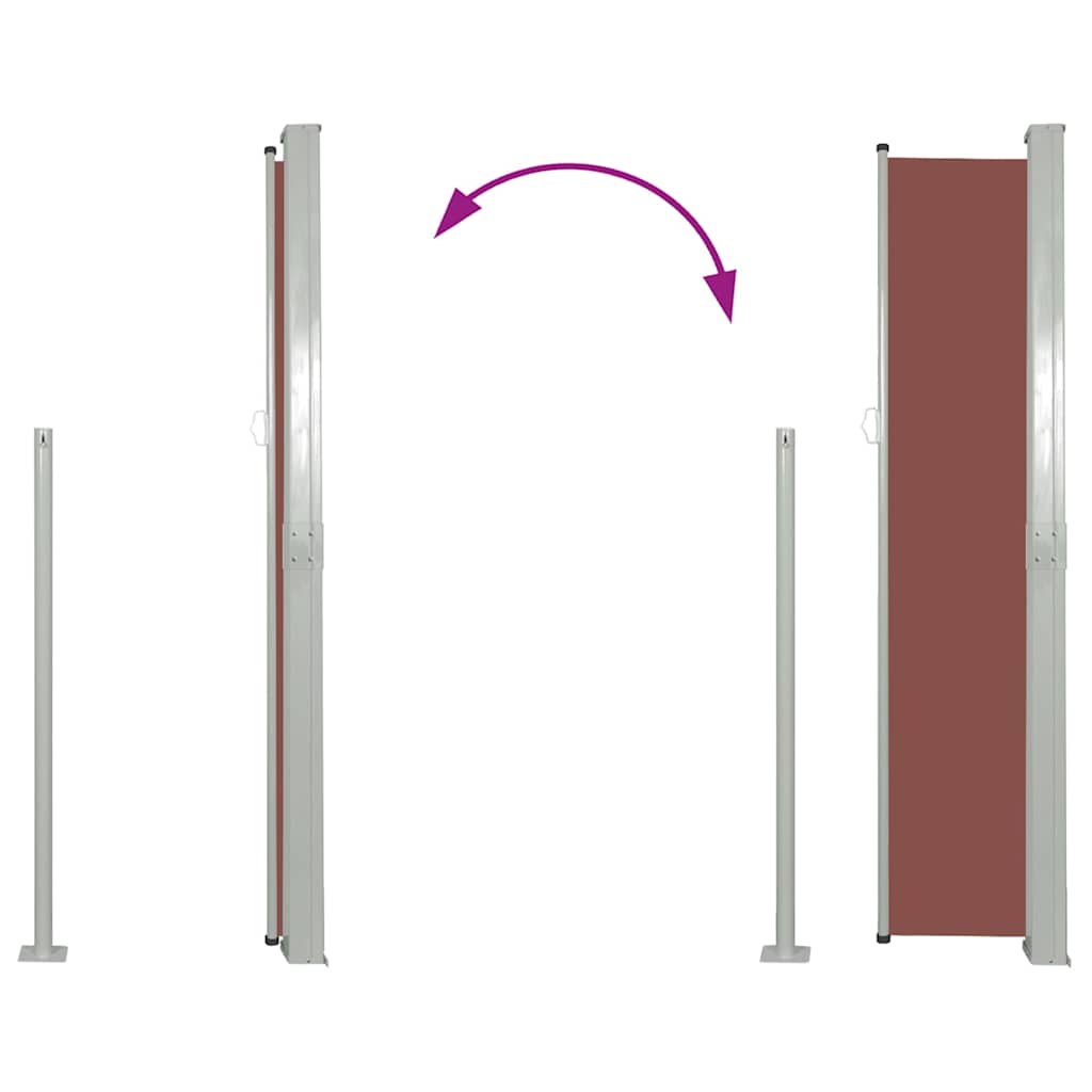 Retractable Side Awning 160 x 500 cm Brown