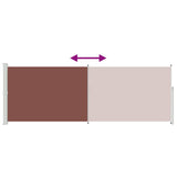 Retractable Side Awning 160 x 500 cm Brown - Low Angle