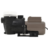 Pool Pump with Timer Black 0.25 HP 8000 L/h - Side View