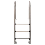 Pool Ladder 3 Steps Stainless Steel 304 120 cm - Front View