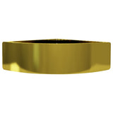 Wash Basin with Overflow 45x32x12.5 cm Ceramic Gold - Top-Down View