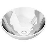 Wash Basin 32.5x14 cm Ceramic Silver - Front View