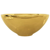Wash Basin 32.5x14 cm Ceramic Gold - Top-Down View