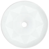 Wash Basin 36x14 cm Ceramic White - Side View