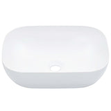 Wash Basin 45,5x32x13 cm Ceramic White - Front View