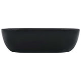Wash Basin 45,5x32x13 cm Ceramic Black - Side View