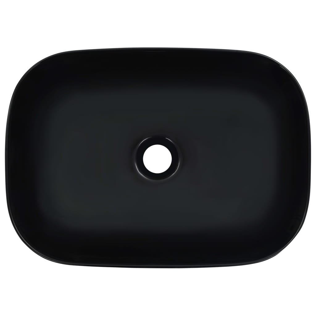 Wash Basin 45,5x32x13 cm Ceramic Black
