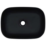 Wash Basin 45,5x32x13 cm Ceramic Black - Top-Down View