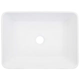 Wash Basin 40x30x13 cm Ceramic White - Top-Down View