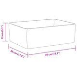 Wash Basin 40x30x13 cm Ceramic White - Extra Image