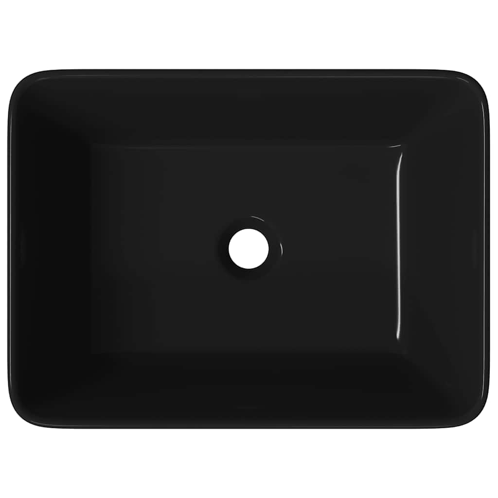 Wash Basin 40x30x13 cm Ceramic Black