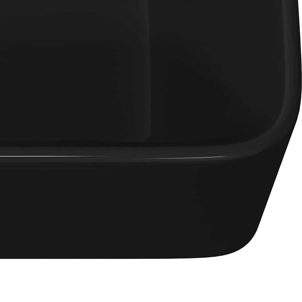 Wash Basin 40x30x13 cm Ceramic Black