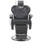 Barber Chair Black 72x68x98 cm Faux Leather - Front View