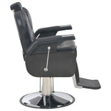 Barber Chair Black 72x68x98 cm Faux Leather - Side View
