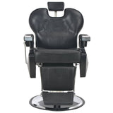 Barber Chair Black 72x68x98 cm Faux Leather - Top-Down View
