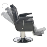 Barber Chair Black 72x68x98 cm Faux Leather - Rear View