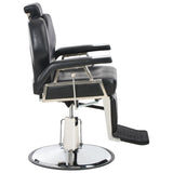 Barber Chair Black 72x68x98 cm Faux Leather - Side View
