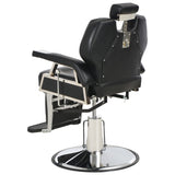 Barber Chair Black 72x68x98 cm Faux Leather - Top-Down View