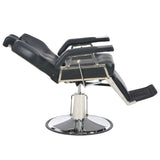 Barber Chair Black 72x68x98 cm Faux Leather - Close-Up Angle