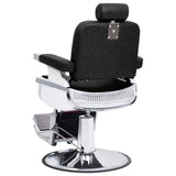 Barber Chair Black 68x69x116 cm Faux Leather - Side View