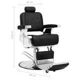Barber Chair Black 68x69x116 cm Faux Leather - Close-Up Angle