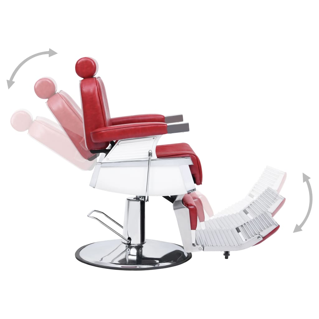Barber Chair Red 68x69x116 cm Faux Leather