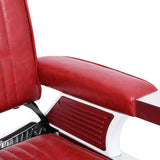 Barber Chair Red 68x69x116 cm Faux Leather - 45-Degree Angle