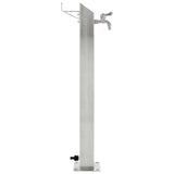 Garden Water Column Stainless Steel Square 95 cm - Side View
