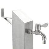 Garden Water Column Stainless Steel Square 95 cm - 45-Degree Angle