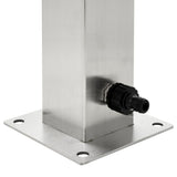 Garden Water Column Stainless Steel Square 95 cm - Rear View