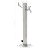 Garden Water Column Stainless Steel Square 65 cm - Low Angle