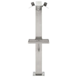 Garden Water Column Stainless Steel Square 95 cm - Side View