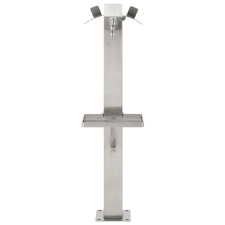 Garden Water Column Stainless Steel Square 95 cm