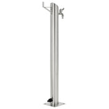 Garden Water Column Stainless Steel Round 95 cm - Side View