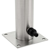 Garden Water Column Stainless Steel Round 95 cm - 45-Degree Angle