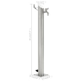 Garden Water Column Stainless Steel Round 95 cm - Low Angle