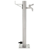 Garden Water Column Stainless Steel Round 65 cm - Front View