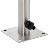 Garden Water Column Stainless Steel Round 65 cm - 45-Degree Angle