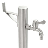 Garden Water Column Stainless Steel Round 65 cm - Rear View